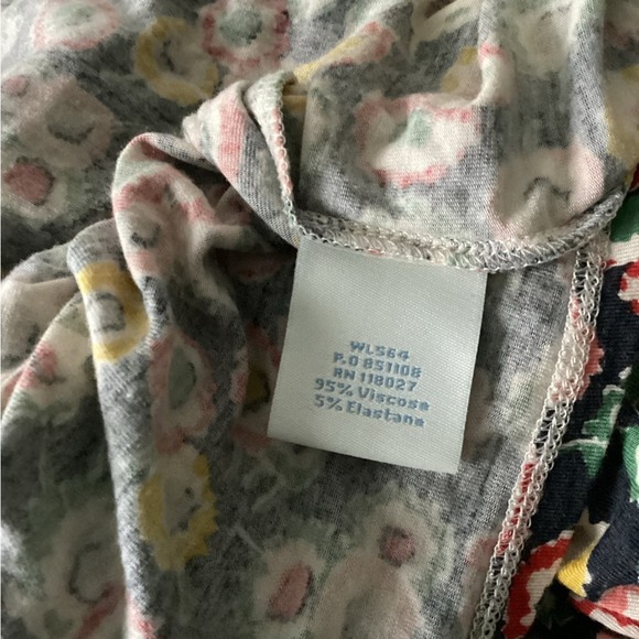 Boden Red Blue Colorful Pattern Polka Dot Scoop Neck Shirt 10 - Picture 4 of 4